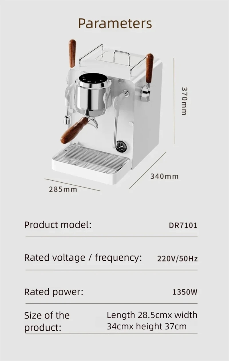 Pressure Gauge Espresso - E101 58mm Espresso Machine with PID