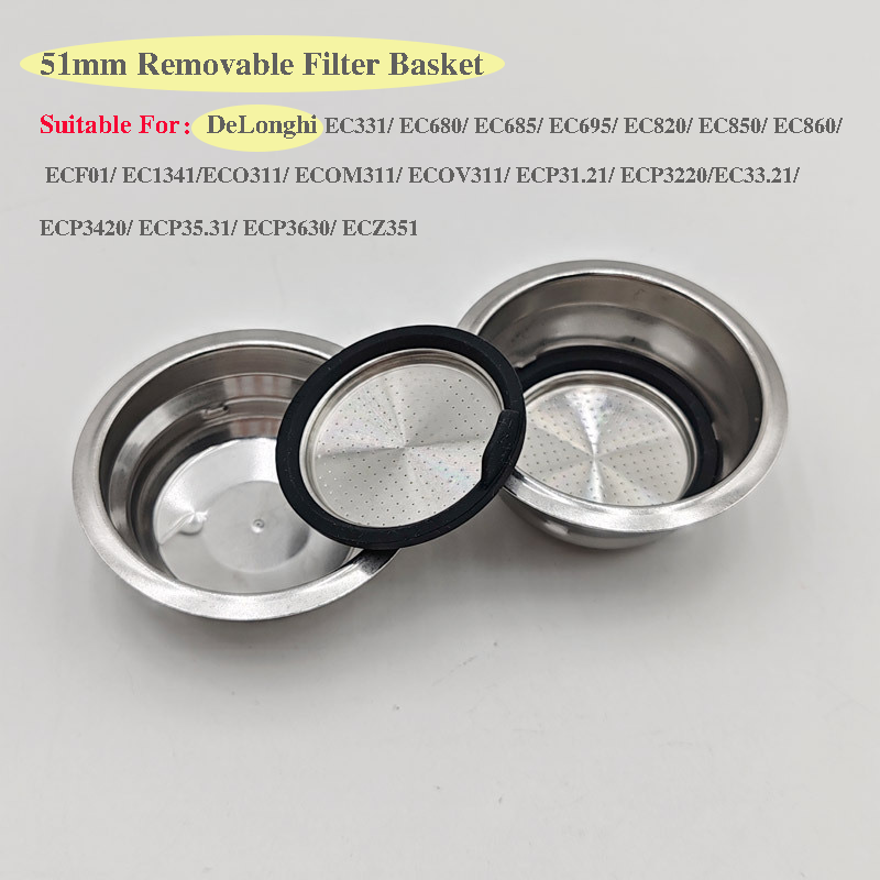Coffee Equipment Machine - 51mm Coffee Machine Accessories Removable Filter