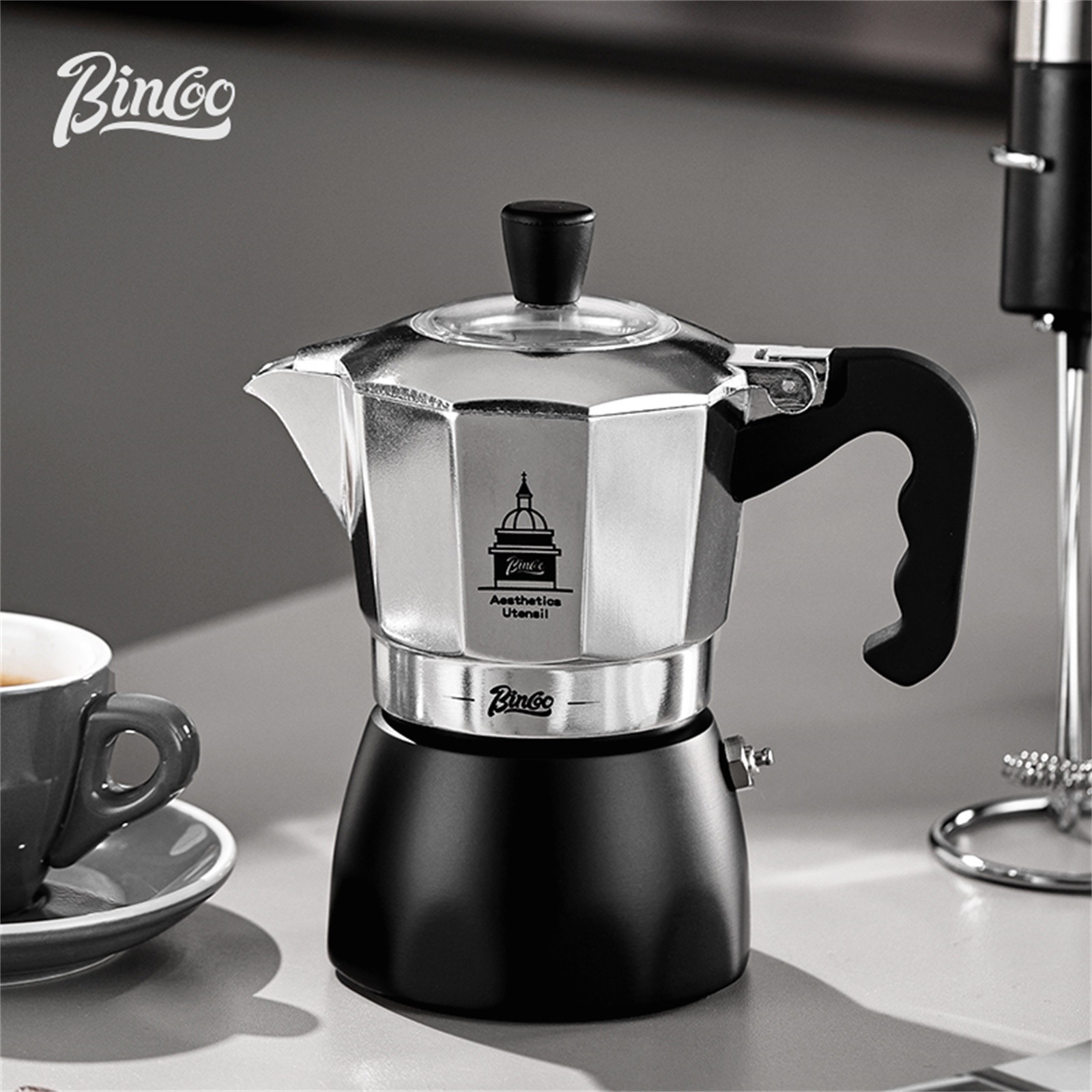 BINCOO Double Valve Moka Pot，E - Coffee Equipment Machine recension och pris