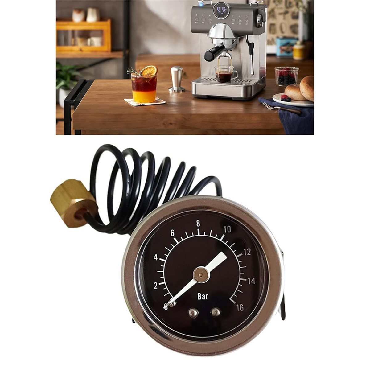 A47T High Precisions 16Bar Pre - Pressure Gauge Espresso recension och pris