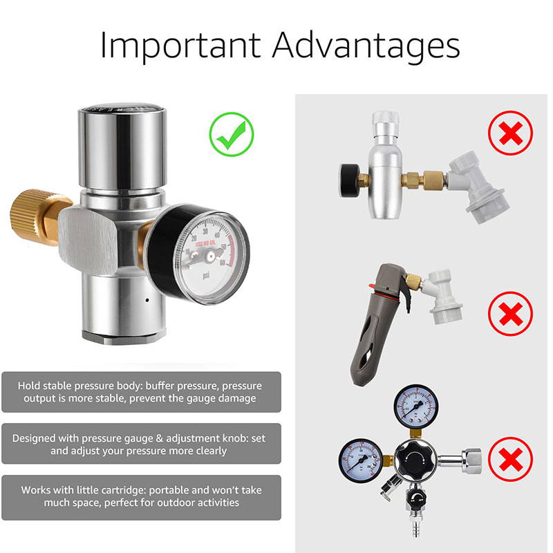 0-60PSI Beer Keg Co2 Charger,P - Coffee Equipment Machine recension och pris