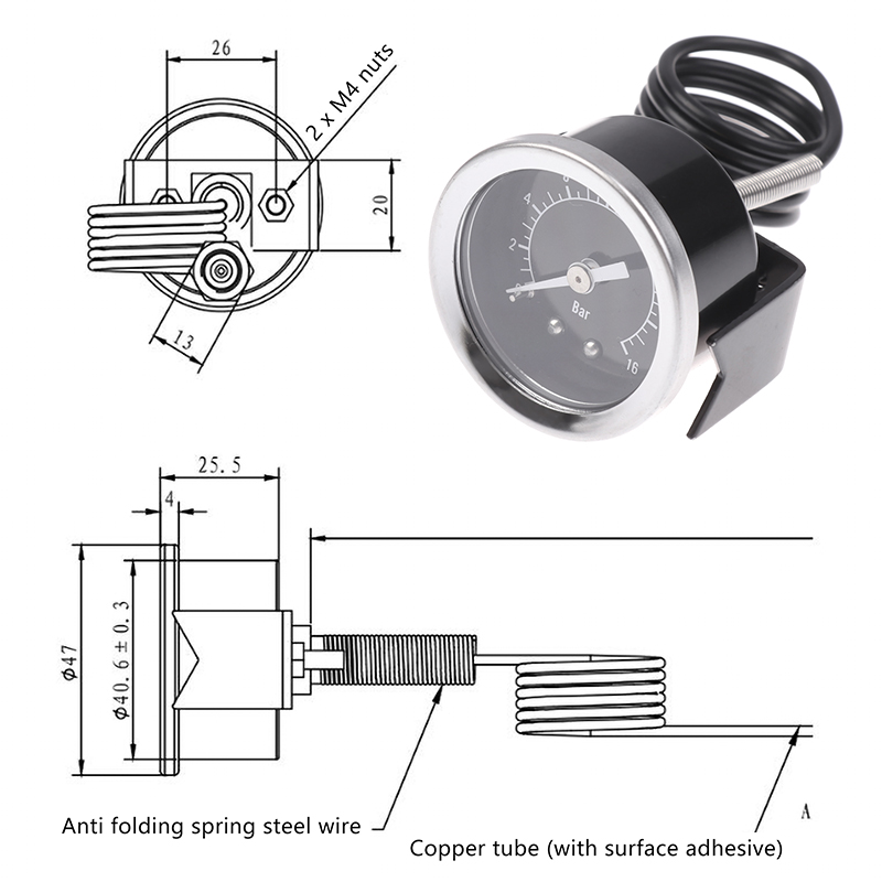 16 Bar Espresso Machine Pressu - Pressure Gauge Espresso recension och pris